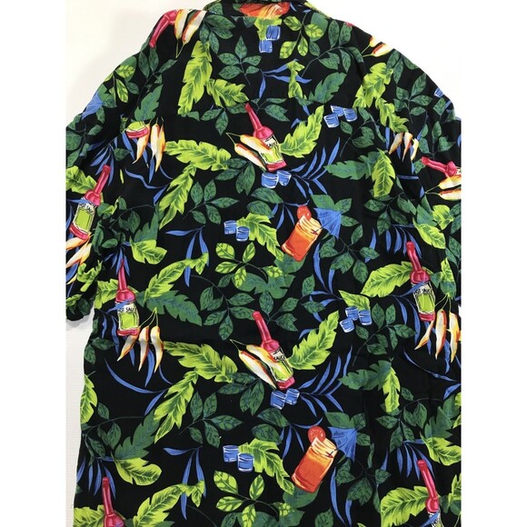 Puritan Hawaiian Button-Down Shirt Hot Sauce Drinks Bloody Mary Men's Size Large - Picture 8 of 8